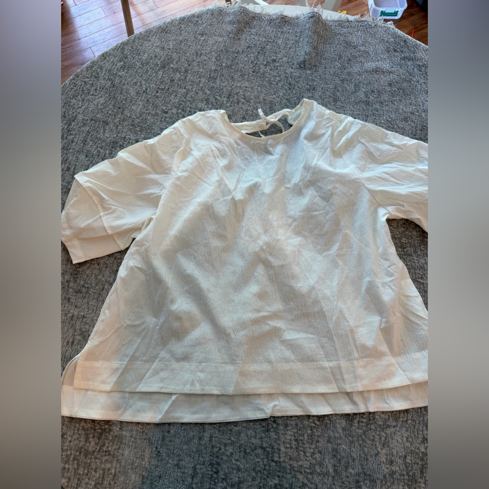 Women's Cream Sleep Top - Lightweight Lounge Shirt